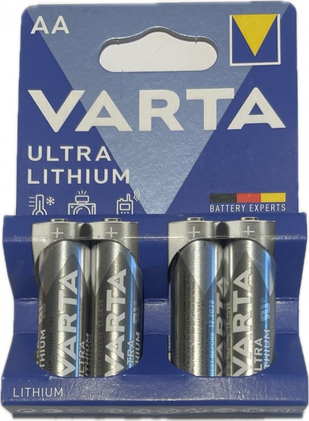 4x Piles Varta Professional Lithium AA pour Canon PowerShot A2100 IS