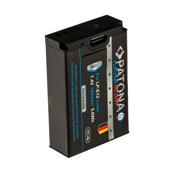 Batterie avec port de chargement USB-C p. LP-E12