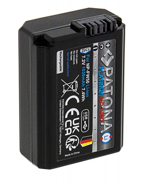 Batterie avec USB-C  port de chargement p. Sony Alpha 7S II